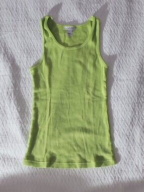 LA SENZA 90s New Lime Ribbed Tank Top
